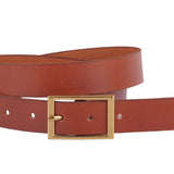 Classic Rectangle Leather Buckle Belt