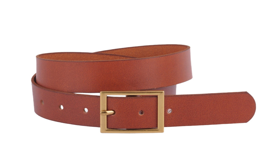 Classic Rectangle Leather Buckle Belt