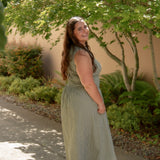Mimi Green Gingham Sleeveless Maxi Dress
