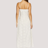 embroidered white midi dress 