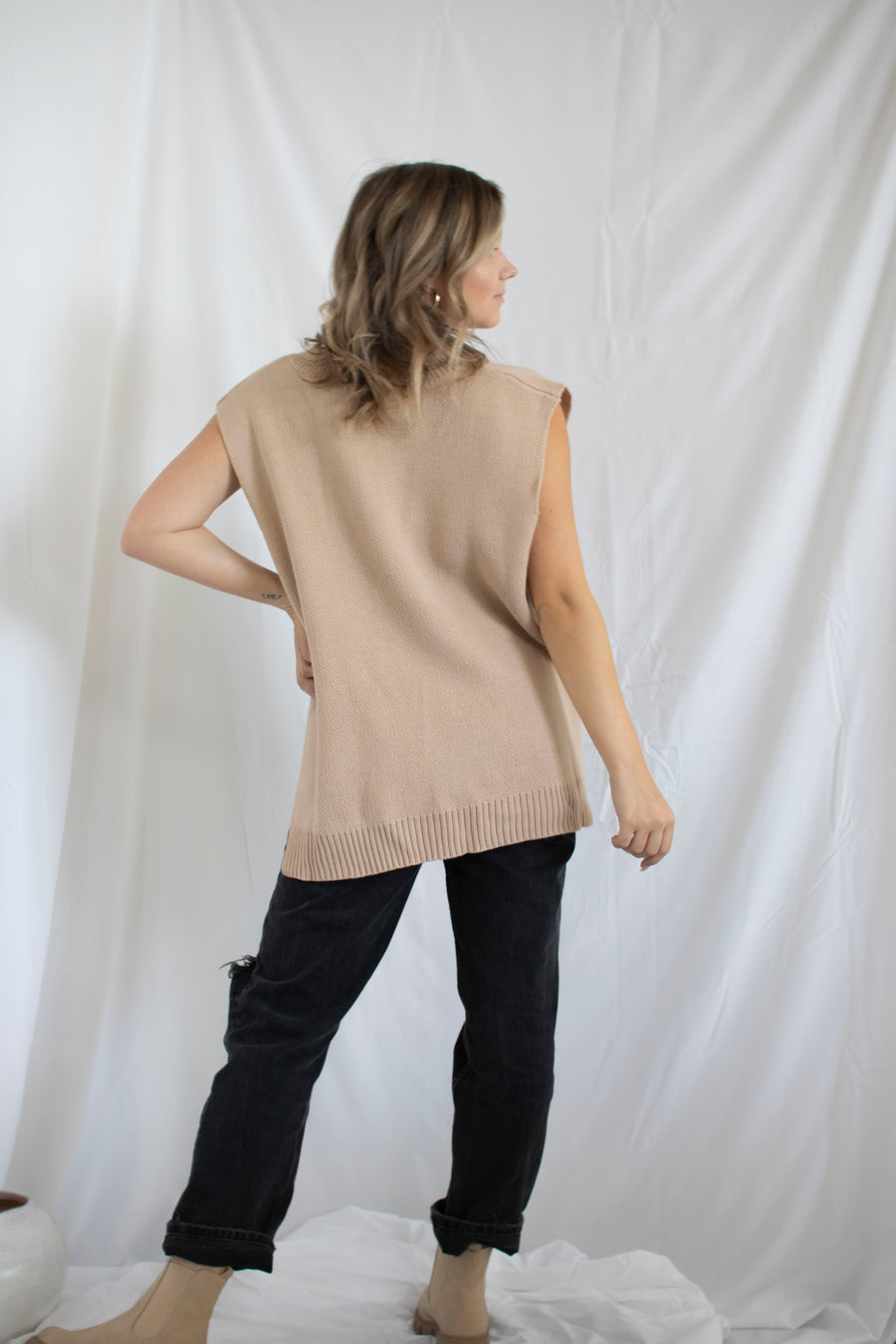 Val Sweater Vest Back View